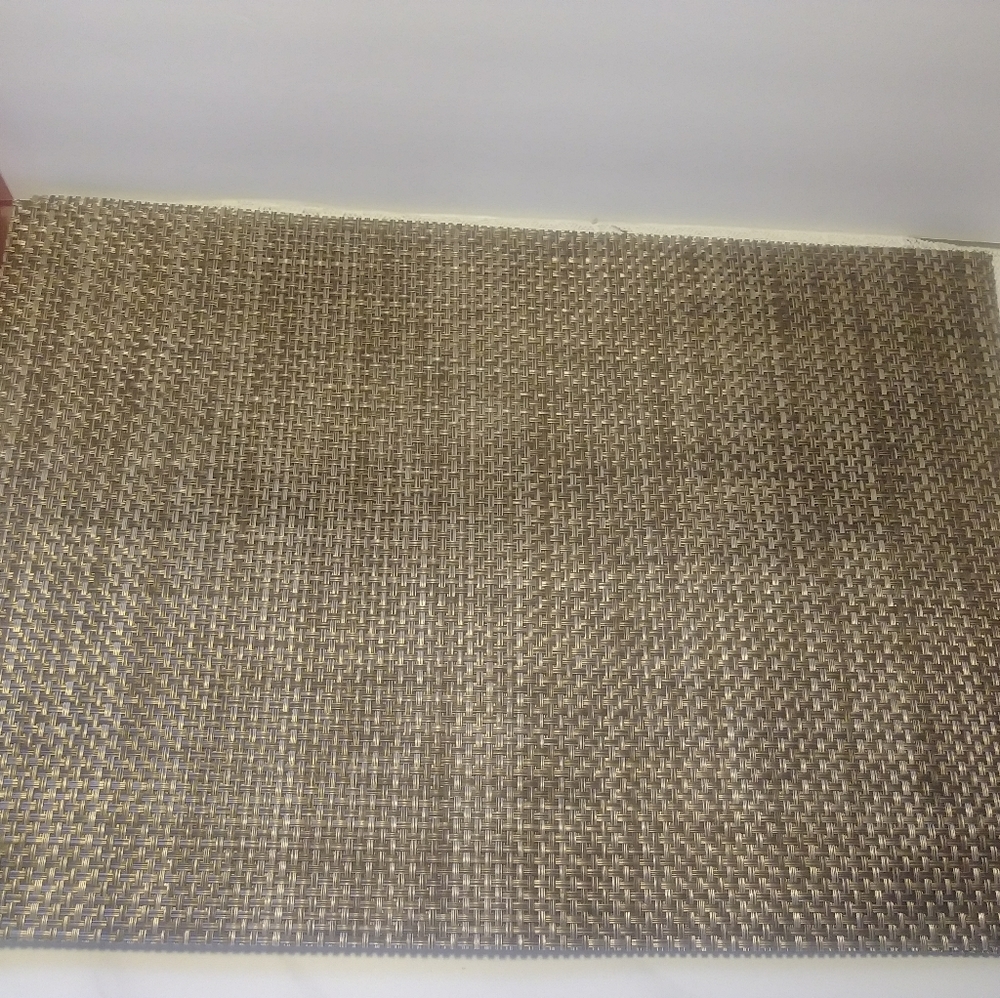 Set of 8 Nylon Shade of Brown and Gray Color Placemat 13" x 19"
